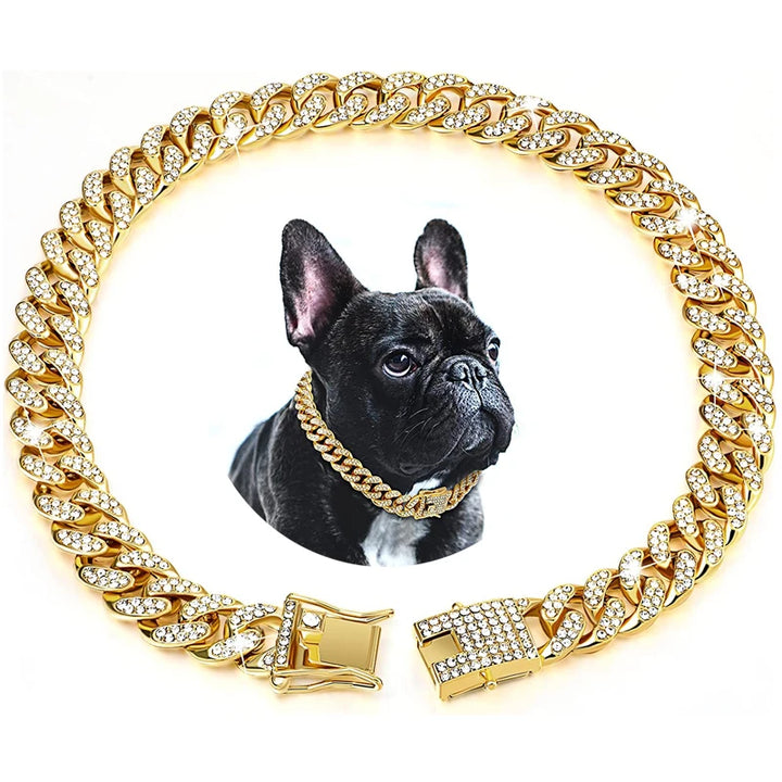 Luxury Cuban Chain Dog Collar