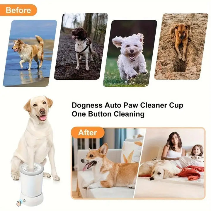 Automatic Dog and Cat Paw Cleaner - Quick and Safe Cleaning